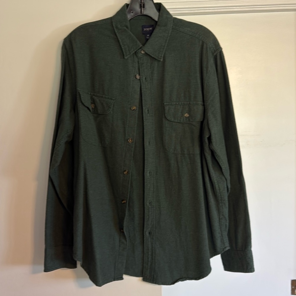Green j crew flannel size medium.